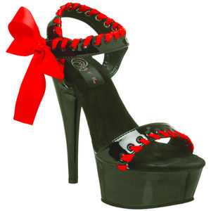 Pleaser DELIGHT 612 Red Spike Stilettos